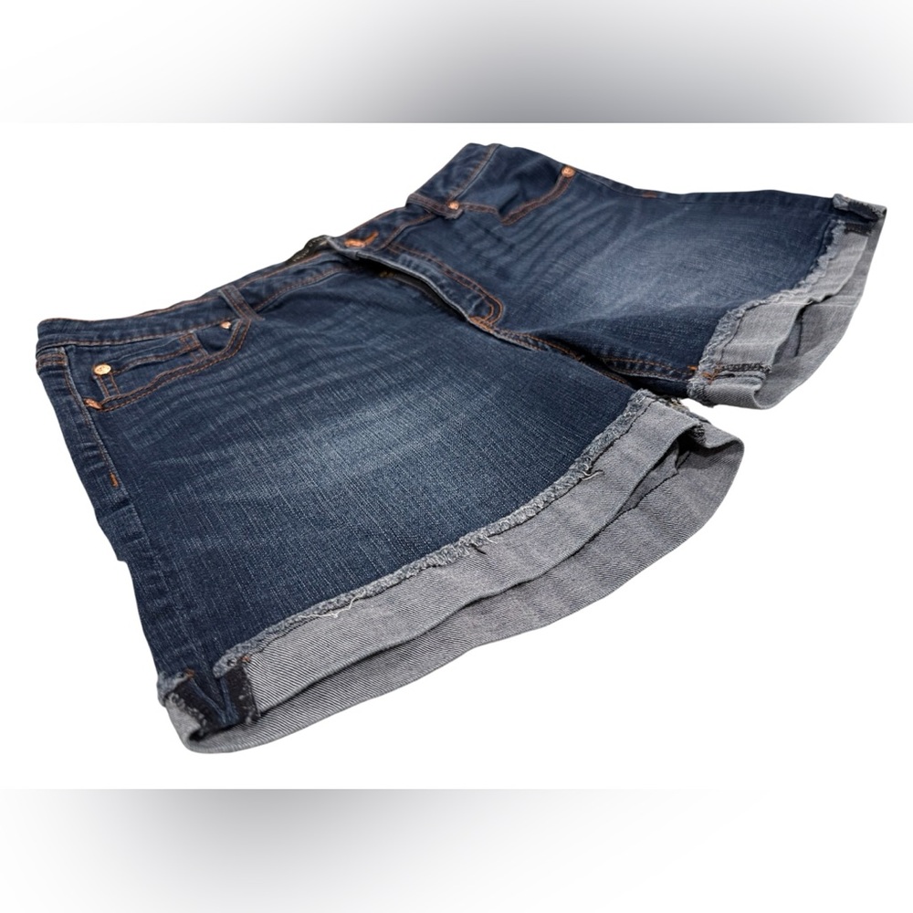 Classic Dark Blue Jean Shorts - Picture 2 of 6